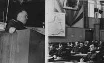 Г. К. Жуков выступает на конференции, посвященной Варшавско-Познанской операции. 27 ноября 1945 г.